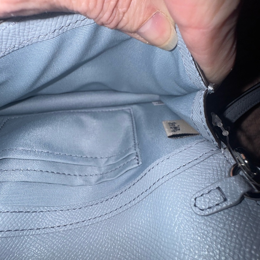 Coach Powder Blue Leather Wristlet Wallet w/ Strap NWOT - Picture 14 of 14